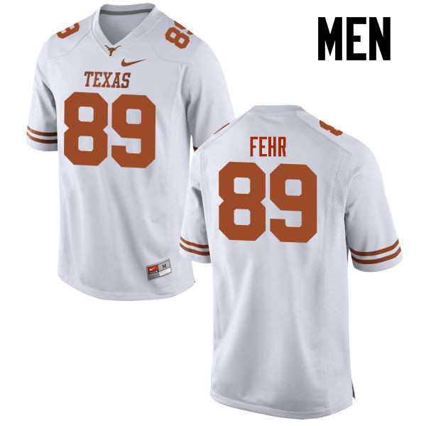 Men #89 Chris Fehr Texas Longhorns College Football Jerseys-White